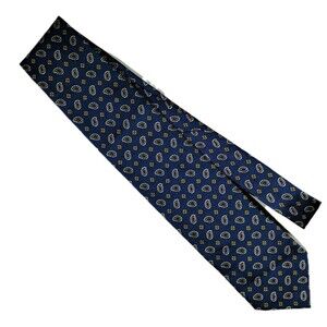 Jos. A. Bank Dark Blue Paisley 100% Silk XL Men's Necktie Made in China